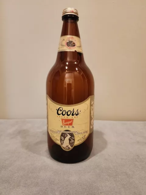 Vintage Coors Extra Dry Banquet Beer Adolph Coors Company Golden, Colorado 32 oz