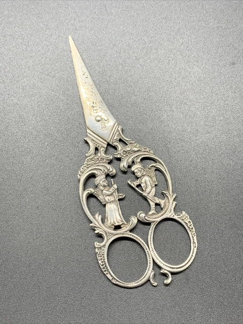 Ancienne Paire de Ciseaux Raisin Argent Massif XVIII eme Fermier Généraux Paris