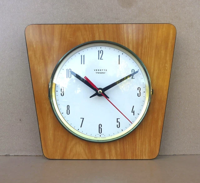 Pendule Ancienne JAZ Transistor – Vintage – Design Formica – Déco Rétro