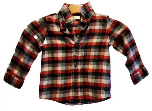 Jumping Beans: Red/Black Flannel Long Sleeve, Toddler 24 Mos