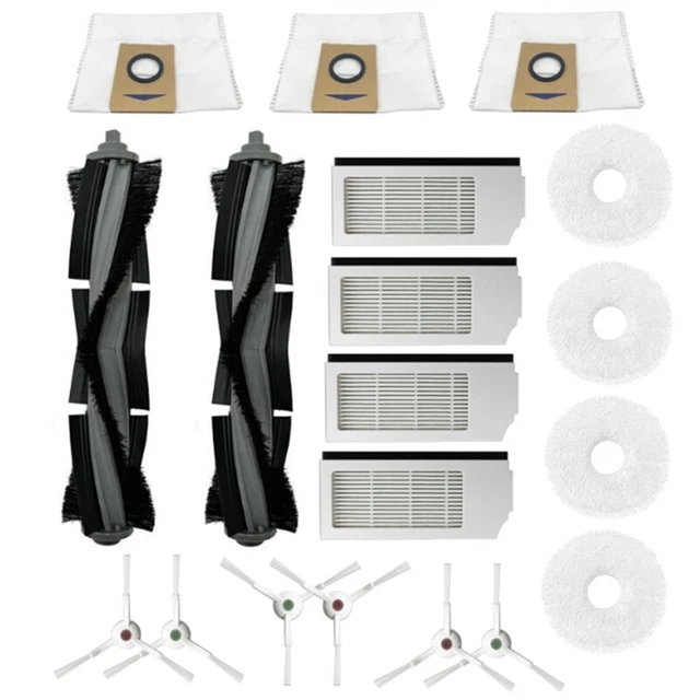Kit Accessoires Ecovacs Deebot X1 - 2 Brosses, 8 Latérales, 6 Serpillières, 4 Filtres