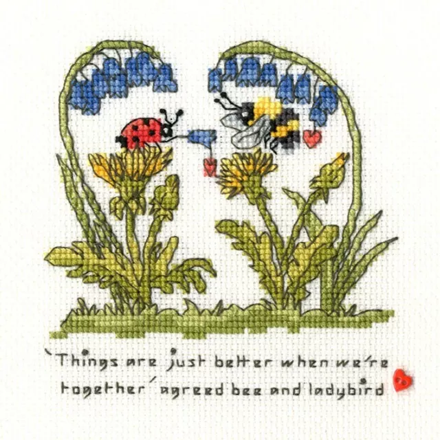 Bothy Threads ~ Counted Cross Stitch Kit ~ Ladybird and Bee ~ Better Together