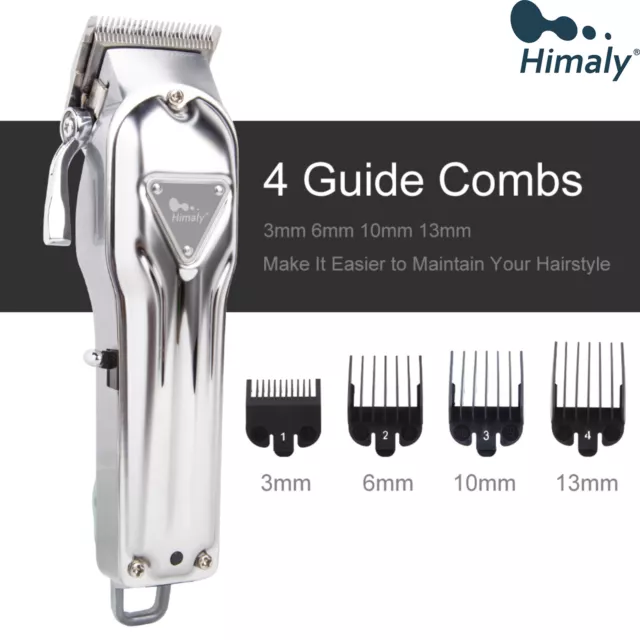 Professional Mens Hair Clippers Cordless Electric Trimmers Cutting Beard Shaver