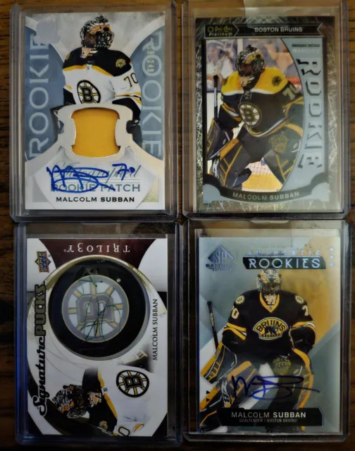 2015-16 The Cup Malcolm Subban AUTO RC /249 OPC /99 Trilogy Puck AUTO All 10