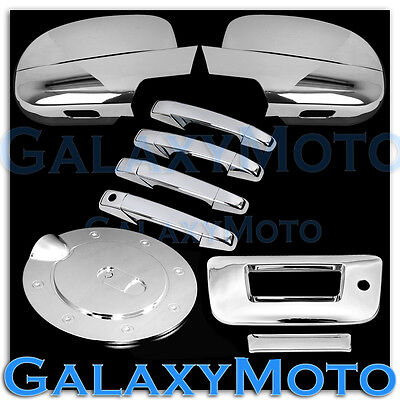 07-13 Chevy Silverado Chrome Mirror+4 Door Handle+Tailgate w.KH no CM+Gas Cover