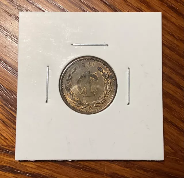 Mexico 1941MO 1 Centavo Coin (UNC)