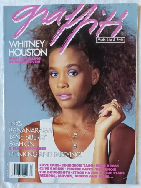 Graffiti Magazine 1988 Canada Whitney Houston Inxs Bananarama Near MINT Q1