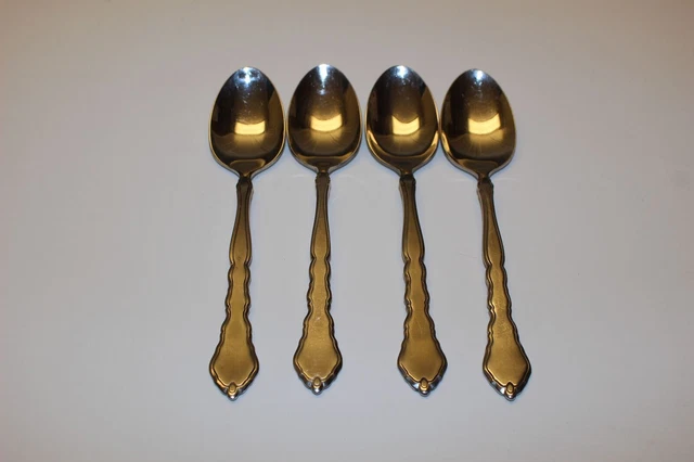 Set Of 4 Oneida Satinique Community Stainless Steel 6" Teaspoons