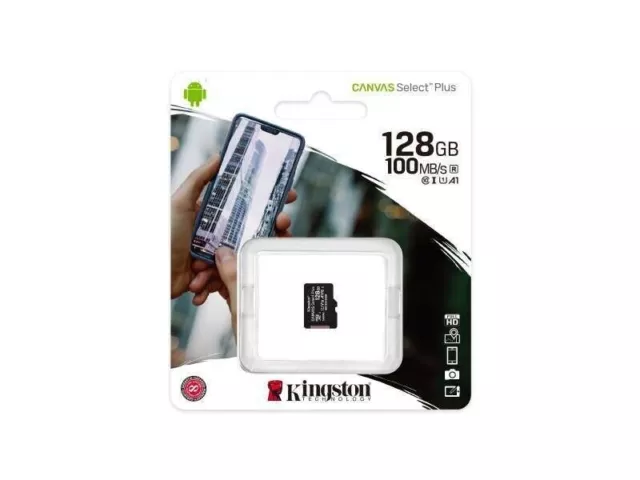 Tarjeta de Memoria Micro SD Oficial Kingston 128 GB GB SDXC Canvas Clase 10