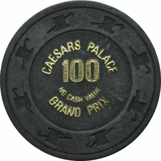 Caesars Palace Casino Las Vegas Nevada $100 NCV Grand Prix Chip 1986