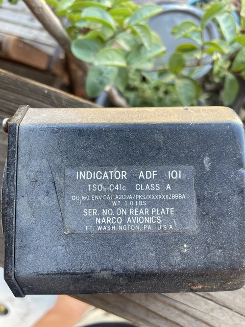 NARCO AVIONICS ADF 101 Indicator TSO C41c Class A Aviation Gauge ...
