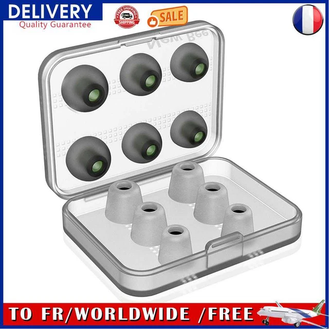 New Bee Noise Isolating Memory Foam Ear Tips Silicone Earmuffs (Grey)