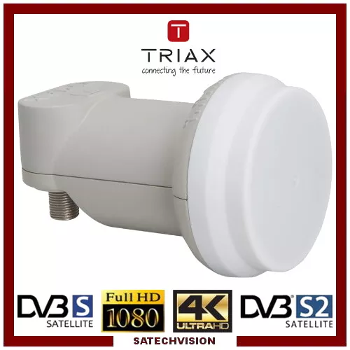 LNB Twin Triax TTW 0,3 dB Gain 65 dB Tête universelle 2 sorties Full HD 3D 4K