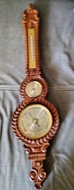 Wetterstation  aus Holz , thermometer, Luftfeuchtigkeit, Hydrometer