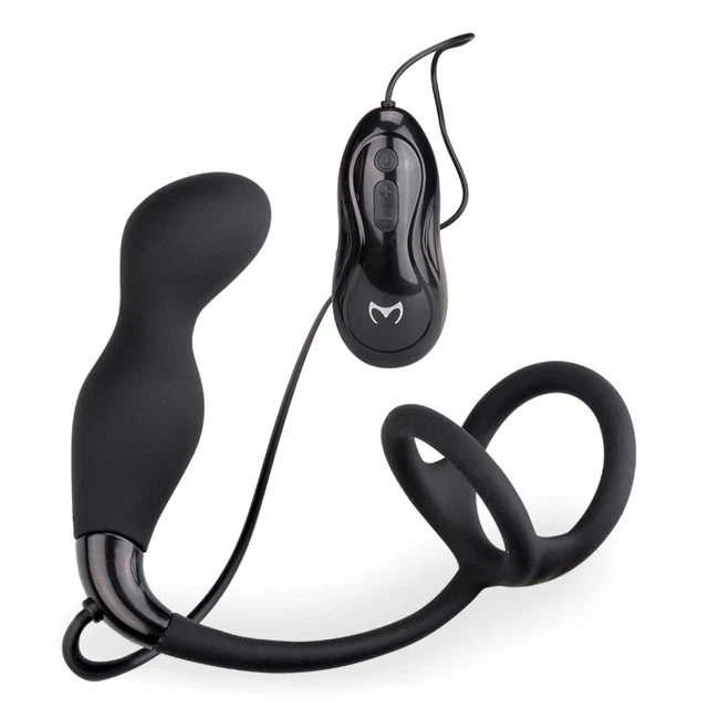 Petit stimulateur de prostate avec double cockring Remember
