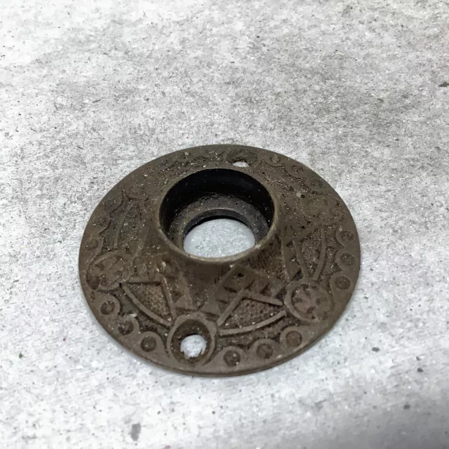 Antique Victorian Lock Door Knob Back Plate Escutcheon Rosette Eastlake P307