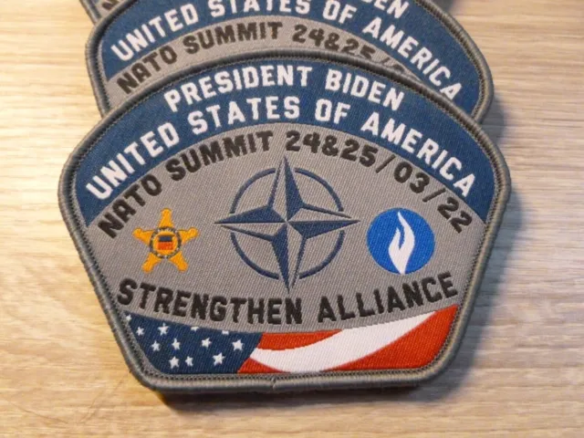 Badge Police NATO SUMMIT 24-25/03/22 President BIDDEN Strengthen Alliance