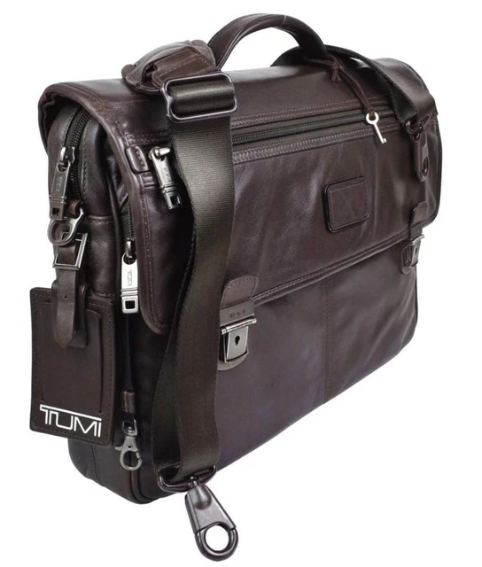 tumi #120 96167Bh Nappa Leather Slim Flap Briefs