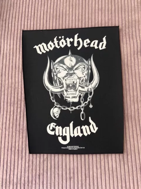 Vintage 00s Motorhead England Metal Back Patch New Memorabilia