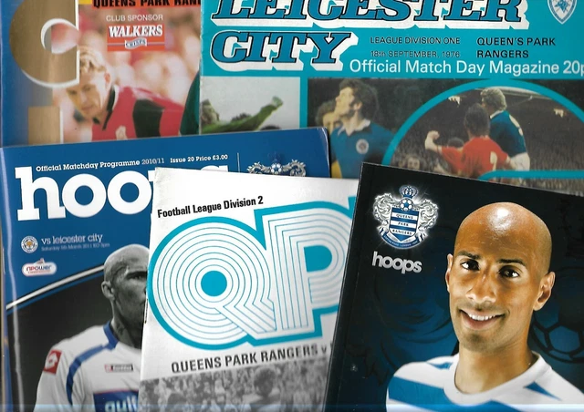 7 QUEENS PARK Rangers v Leicester City programmes 1970s - 2000s £2.50 ...