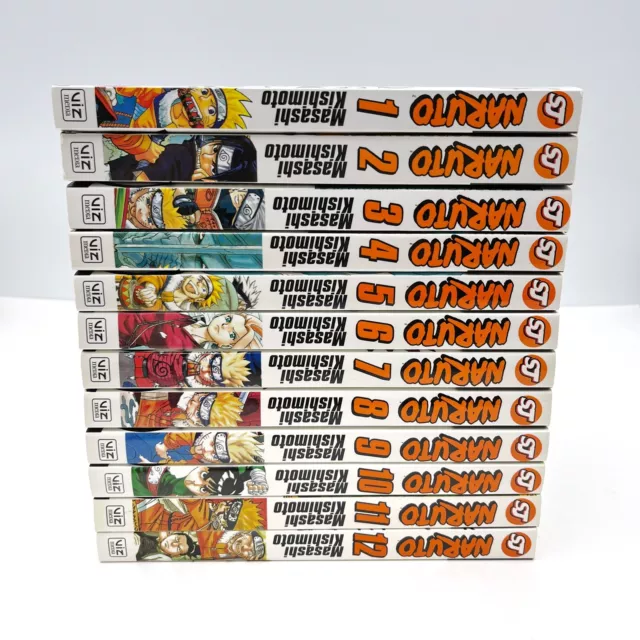 Naruto Masashi Kishimoto Shonen Jump Manga English Lot 1-12 Paperback