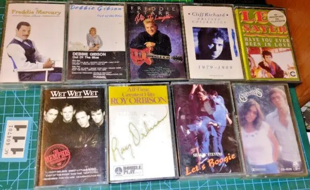JOB LOT BUNDLE - Cassette tapes - various pop Freddie Mercury, Roy Orbison etc.