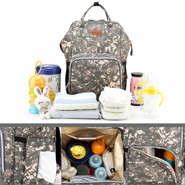 Diaper Bag Backpack Maternity Nappy Baby Bag Organizer Waterproof w/ USB Port 3