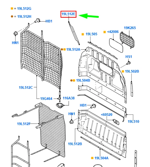 FORD TRANSIT CONNECT MK1 Partition Grid Type Kit RHD 5045653 NEW