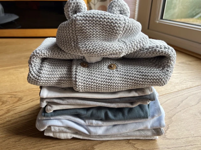 Mamas Papas Zara Baby Boy Clothes Bundle 0-3 Months sleepsuits hoodie bodysuits