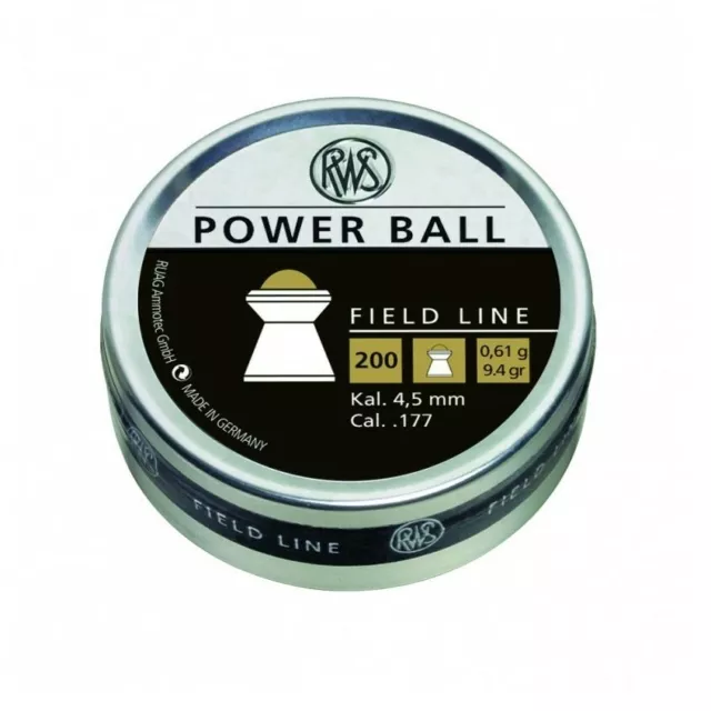 RWS Power Ball Pellets .177 Cal 4.5mm Target Shooting Hunting