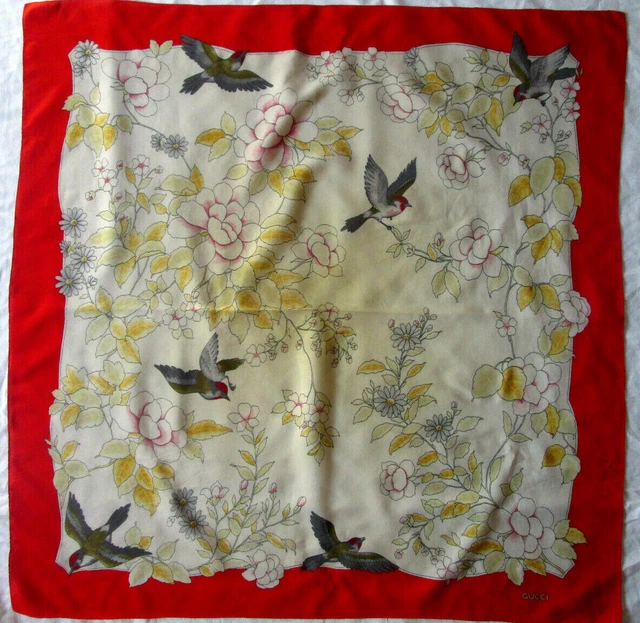 Foulard HERMÈS Vintage En Soie - Motif Hugo Grygkar - 88 X 90 Cm - Occasion