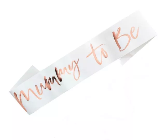 Baby Shower Sash Mummy To Be Mum To Be Sash Rose Gold Gender Reveal Decorations