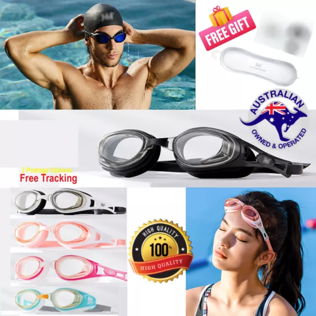 Premium Anti-fog UV Normal & Prescription Swimming Goggles Adjustable Gift AUS