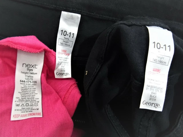 bundle age 10-12 girls t shirts rain jacket jeans socks GEORGE GAP NEXT PRIMARK  11