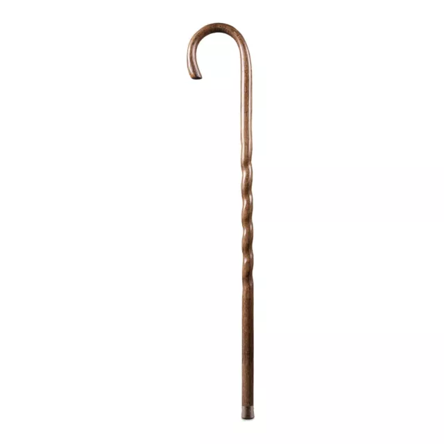 Brazos Twisted American Hardwood Wood T-Handle Cane 34 Inch Height