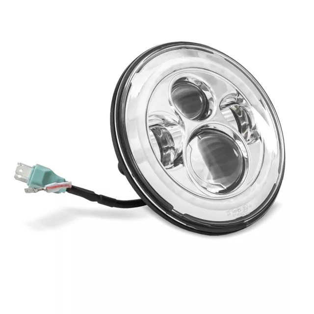 Faro LED 7" para Harley Davidson con E marca DRL Craftride FS7 cromo