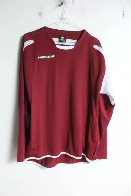 Prostar Mens Long Sleeved Activewear Top - Maroon - Size M Medium (39d)