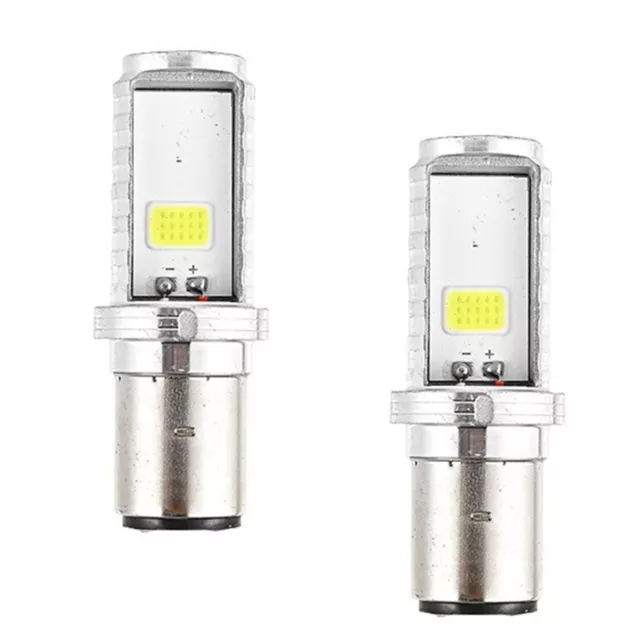 2x BA20D H6 S2 Moto Phare LED Lampes Salut/Bas Conversion Faisceau Ampoules