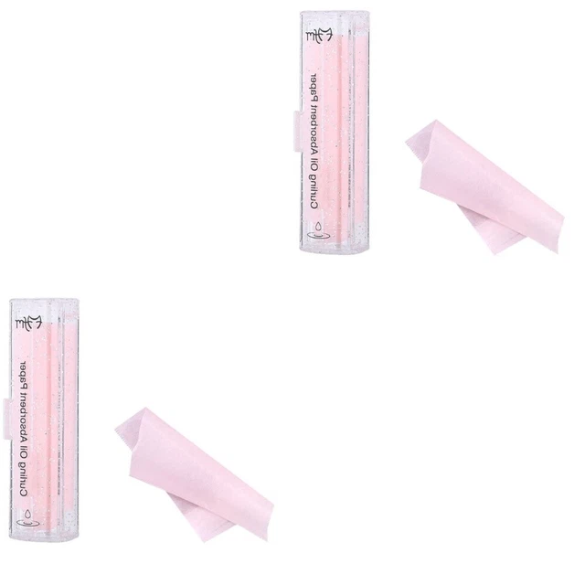 4 piezas Curling aceite facial absorbente papel refrescante absorbente