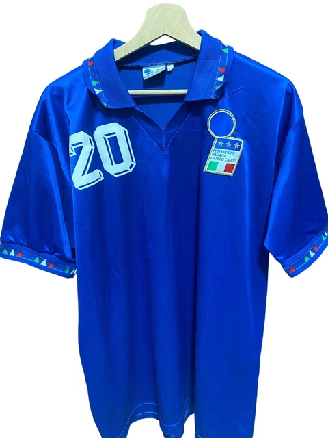 Maillot Vintage Italia 1999/2000 – Roberto Baggio N°10 – Puma – Taille L – Porté Match