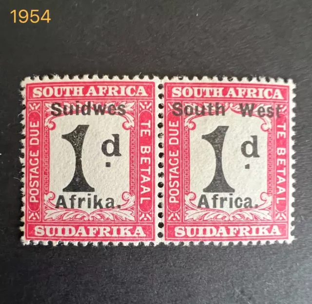 South West Africa Postage Due Stamps D39 1d Zuidwes 12mm 1927 MLH