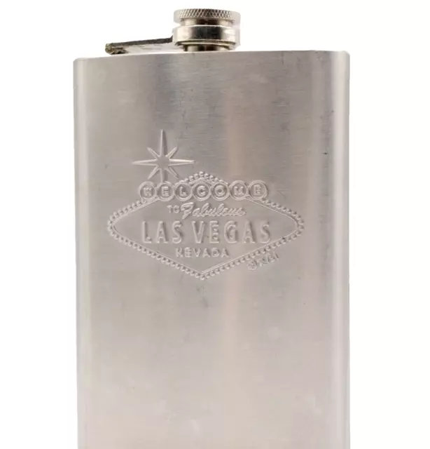 Las Vegas Stainless Steel Pocket Hip Flask Liquor Whiskey Alcohol Wine Bottle