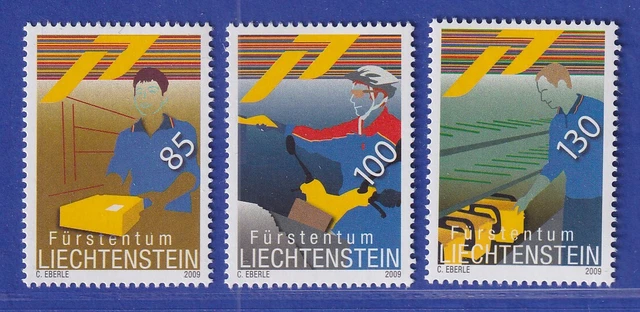 Liechtenstein 2009 Unsere Post Schalterdienst Zustellung Mi.-Nr. 1506-08 **