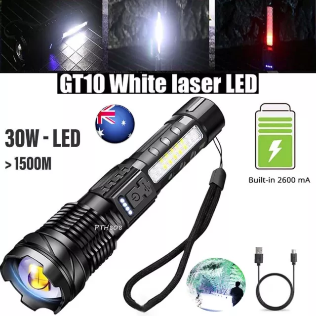 1200000 Lumen LED Torch COB Flashlight Work Light Rechargeable Torch Flashlights