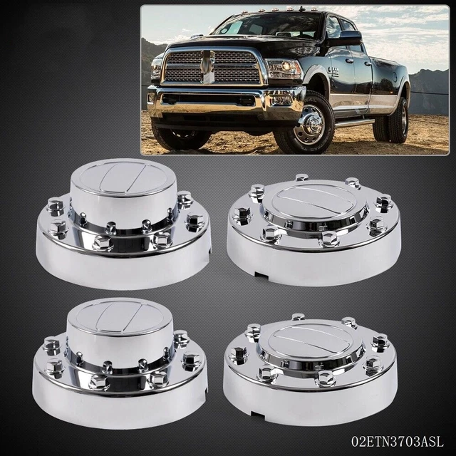thumbnail image 2 of Front Wheel Center Caps Pair For 2011-2016 Dodge Ram 3500 Dually (Alcoa Aluminum Wheels Only) - Chrome 2 of 10