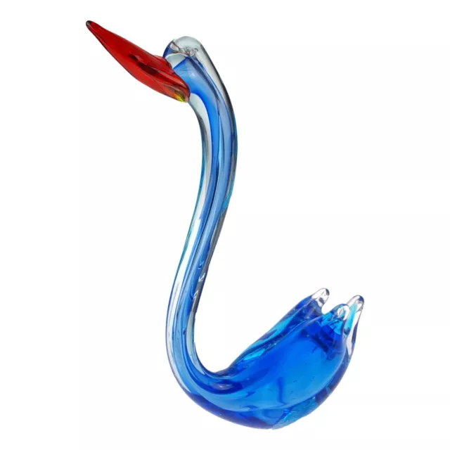 Skulptur Figur Schwan Glas Murano-Stil