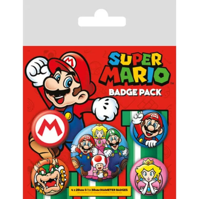 Super Mario Badge Set (Pack of 5) (BS2275)