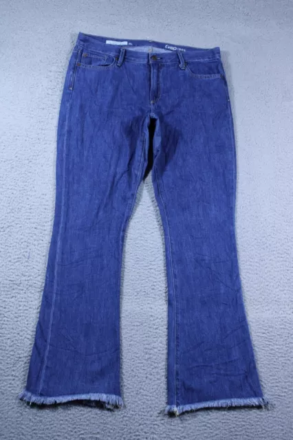 Gap Jeans Womens 30L Blue Mid Rise Original Summer Flare Dark Cotton Denim 34x32