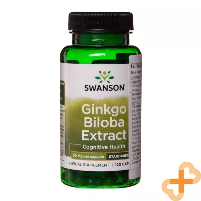 Swanson Ginkgo Biloba Extrait Cognitive Santé Supplément 120 Capsules Support