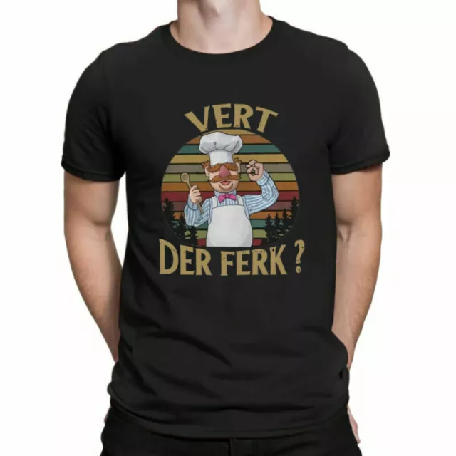 CHEF DER SWEDISH Vert Short Shirt Sleeve Funny Vintage T Ferk Retro T ...